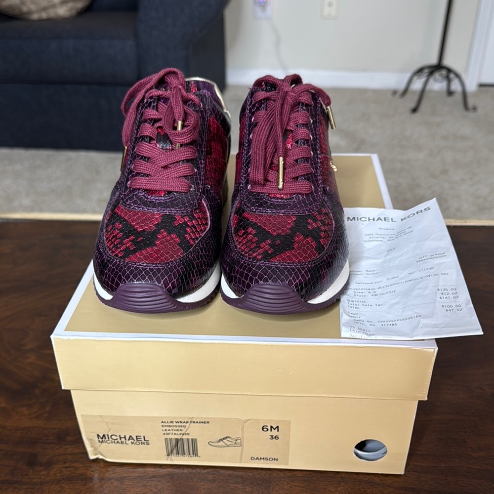 Michael Kors Women's Burgundy Sneakers